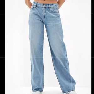 NWT AE Low-Rise Baggy Wide Leg Skater Jean